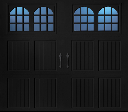 Custom garage door window placement