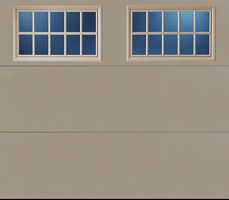 Flush panel garage door