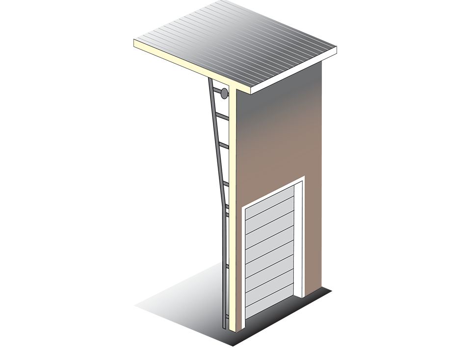 Vertical lift commercial garage door